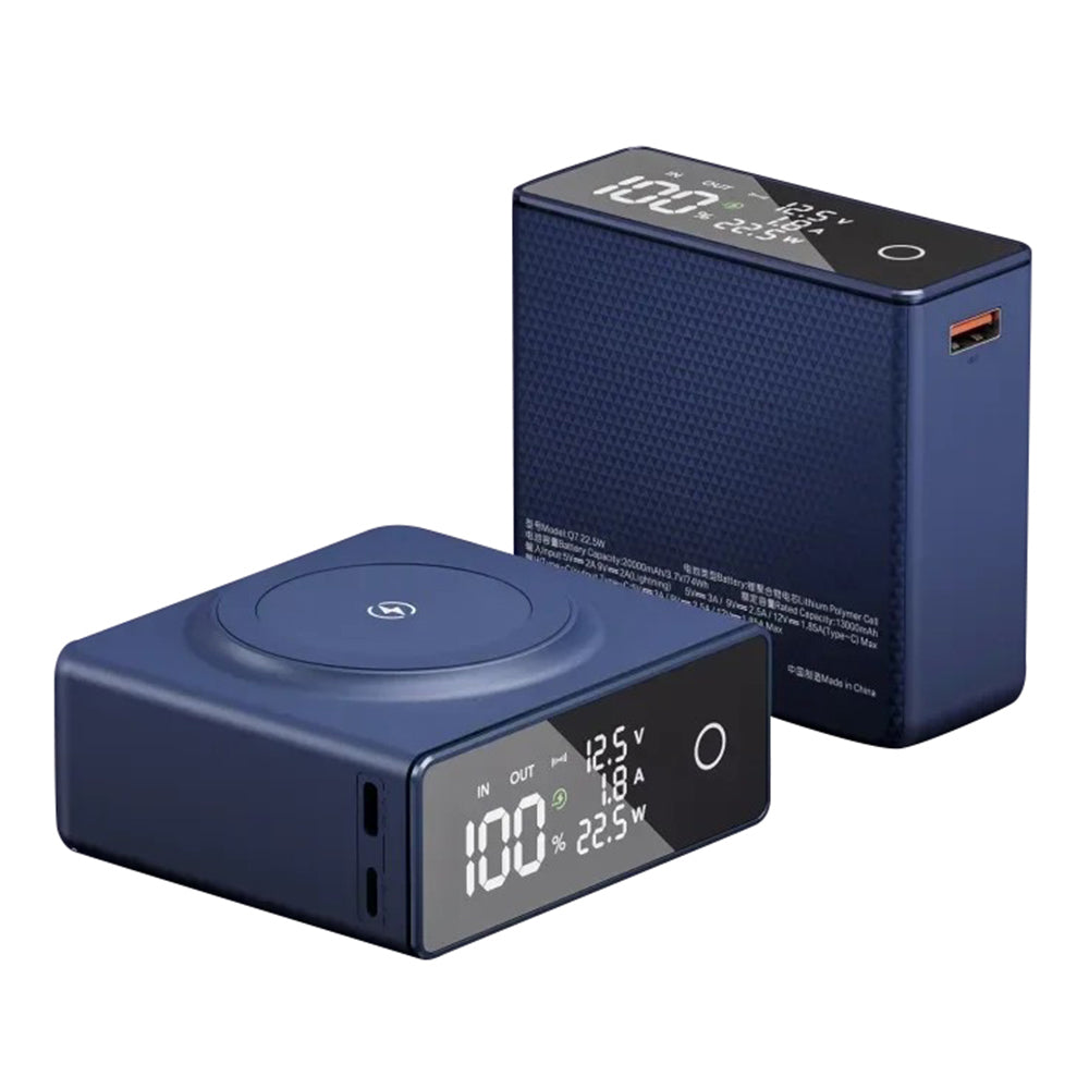 CYKE Q7 20000mAh Power Bank Digital Display 15W Phone Magnetic Wireless Charger CYKE Q7 20000mAh Power Bank Digital Display 15W Phone Magnetic Wireless Charger